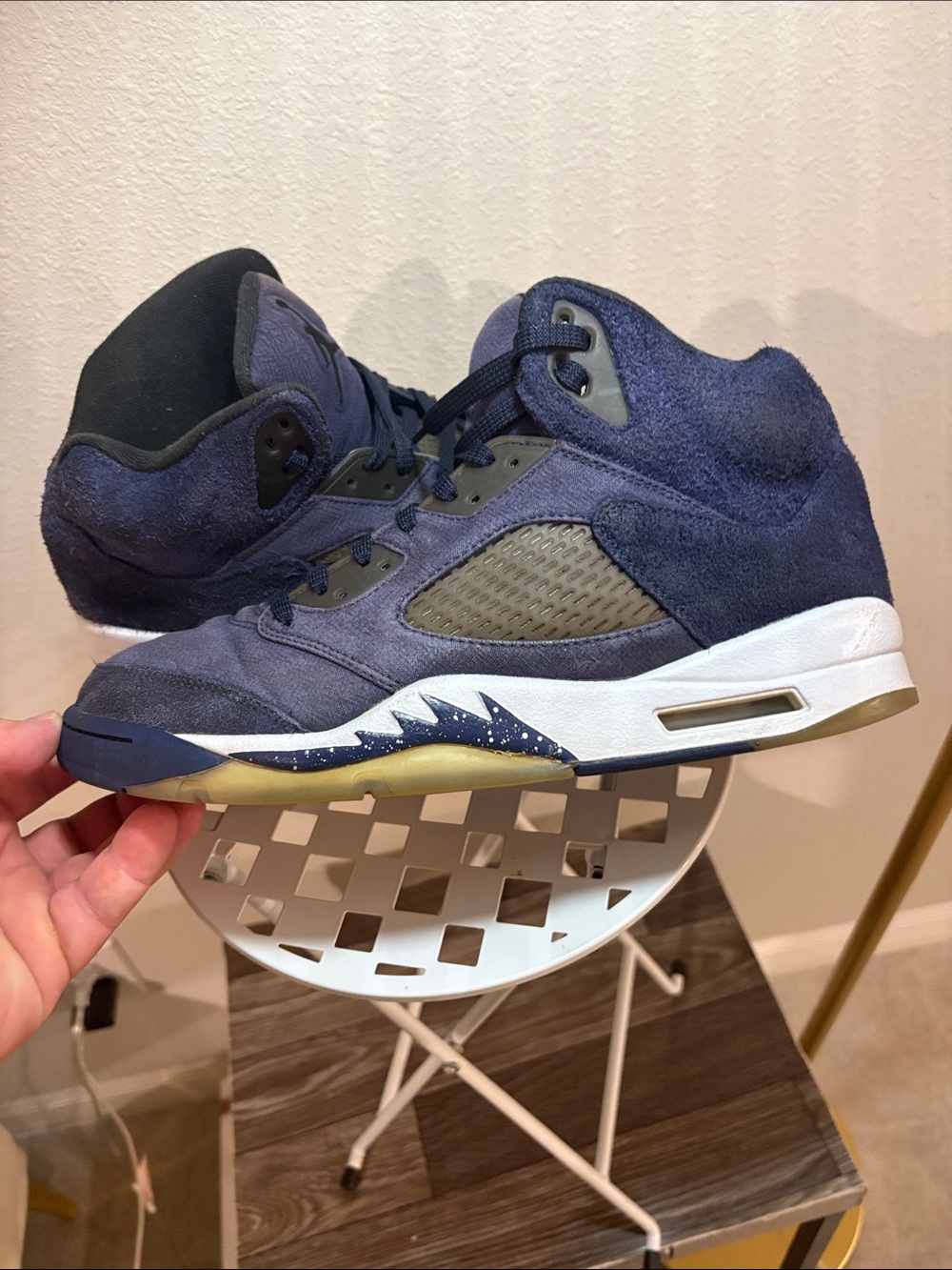Air Jordan 5 Retro SE Midnight Navy Georgetown 2023 Size 11.5 FD6812-400 Rare